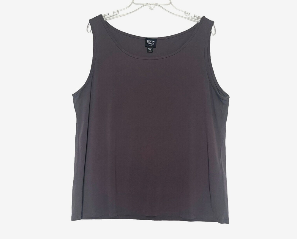 Eileen Fisher Womens 100% Silk Lightweight Knit Sleeveless Top Size Large P